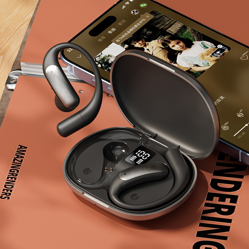 国境を越えたAIインテリジェント翻訳BluetoothヘッドセットワイヤレスOWS耳掛け型144言語相互翻訳非インイヤーオープンタイプ|undefined