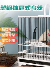 家用绣眼方形塑钢笼鸟笼塑料笼黄雀玉鸟笼尺寸21.21.23公分距1.1
