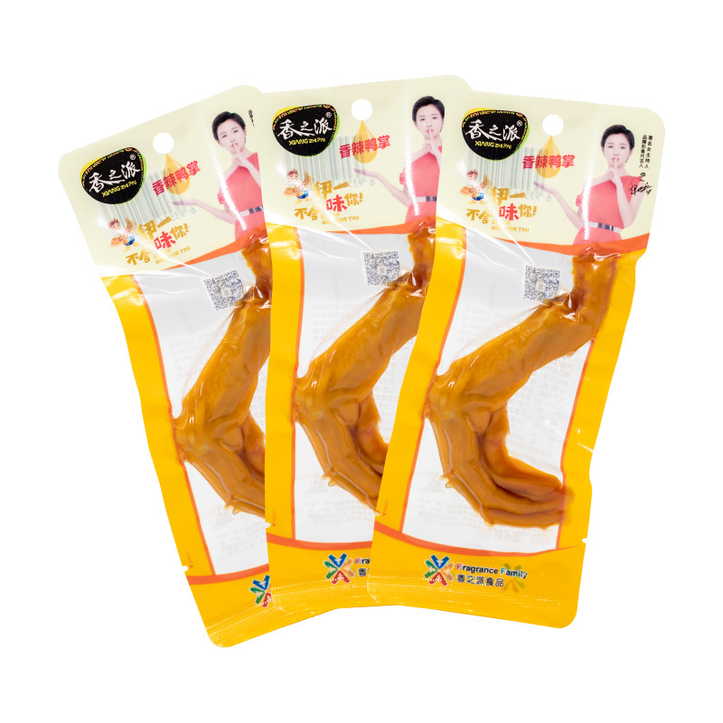 香之派香辣鸭掌泡鸭爪脚肉办公室休闲卤味零食品批发麻辣香辣卤味