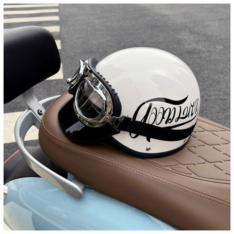 Suitable for trendy retro electric vehicle helmets, personalized wind protection, summer 3C certified safety helmet, unisex, sun protection half helmet