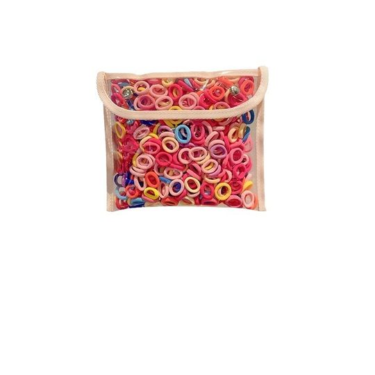 Children's hair band high elastic rubber band braided hair does not hurt baby's hair rope net red 2025 new hair rope leather case
