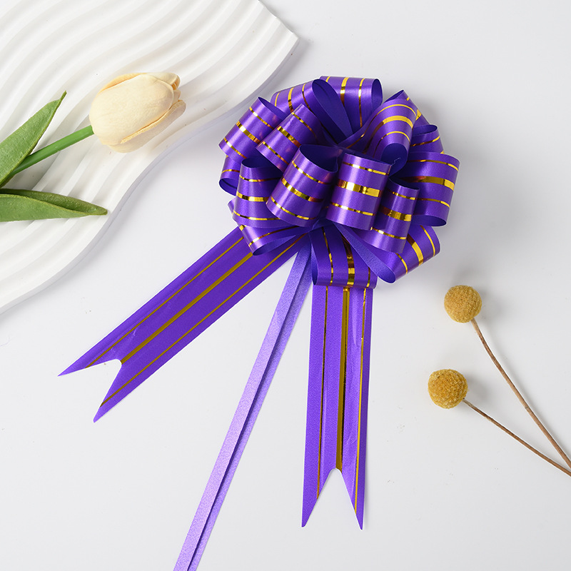 Comercio exterior transfronterizo 30 tres arcos de oro mano de flores regalos de Navidad paquetes de regalos decoración de flores tiradas cinta