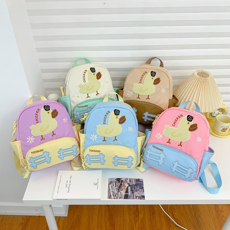 Nuevo jardín de infantes mochila de bebé caricatura lindo pato mochila de niños y niñas transfronterizas mochila de niños