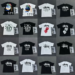 クロスボーダー 2025 新しい男性と女性の半袖 Tシャツ夏メンズルーズ 230 グラムヘビーメッシュプリント Tシャツ