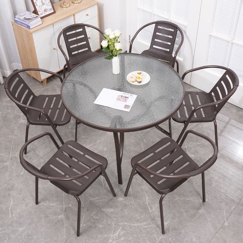 중공의자 (의자 6개 + 원형테이블 105cm)