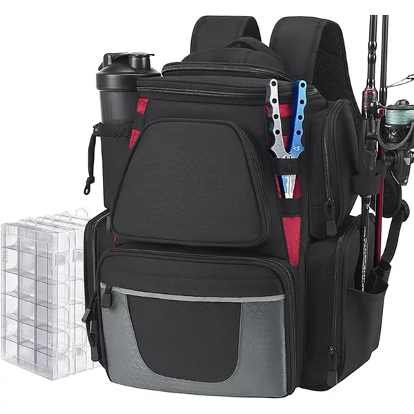 Amazon Ins-Style Cross-Border Fishing Outdoor Large-Capacity Fishing Gear Backpack Oxford Sea Fishing Backpack Lure Bag