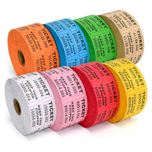 现货热销彩色连续编号抽奖卷Raffle Ticket入场券游戏票代金券