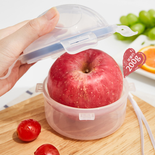 Food grade fruit crisper apple storage box round sealed box onion vegetable box microwave heating lunch box