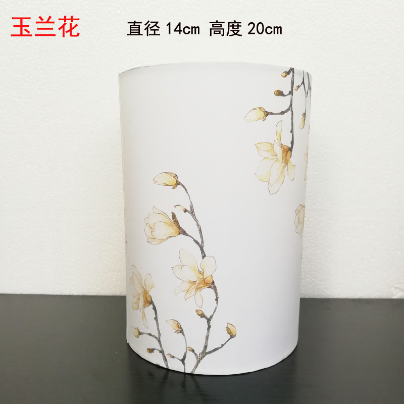 Moderno simple lámpara de araña pantalla de la vivienda de tela recta lámpara de mesa comedor dormitorio lámpara de impresión pantalla