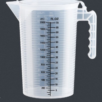 Taza de medir Taza de precipitados con asa Taza de escala doméstica de grado alimenticio Taza de medición comercial Taza de medición de plástico con escala para cocina