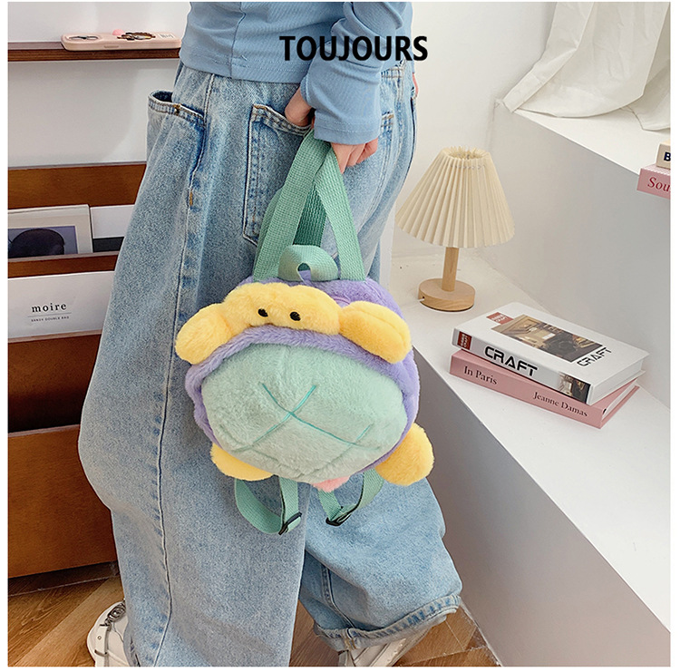 Cartoon plush toy backpack, new autumn and winter style, cute and girlish girl backpack, fashionable storage small backpack wholesale undefined