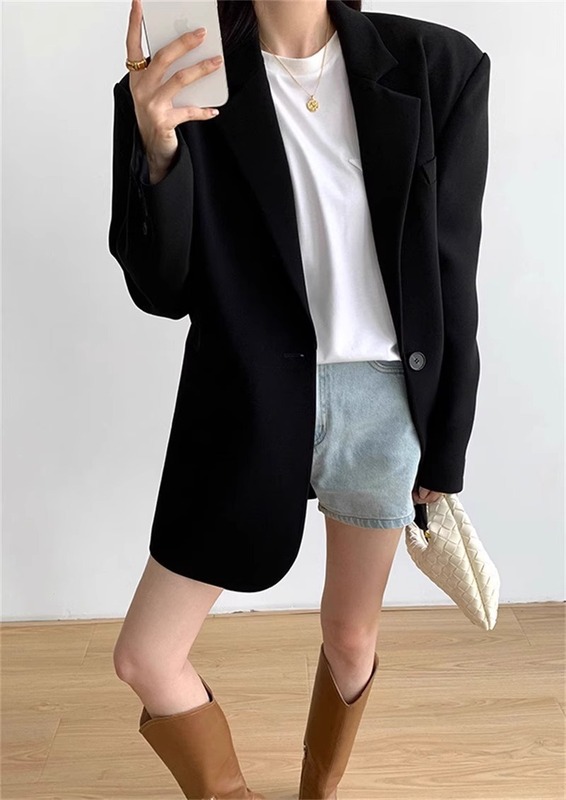 灰色西装外套女2025新款春休闲气质名媛高小个子成都超火西服|undefined