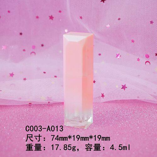Lip gloss tube, black diamond gradient, lip gloss empty bottle shell 4.5ml, logo printable lip glaze empty tube wholesale