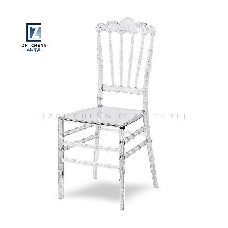 Sillas de cristal PC sillas transparentes sillas de plástico PP sillas acrílicas sillas de comedor sillas de boda sillas de bambú fábrica de Foshan