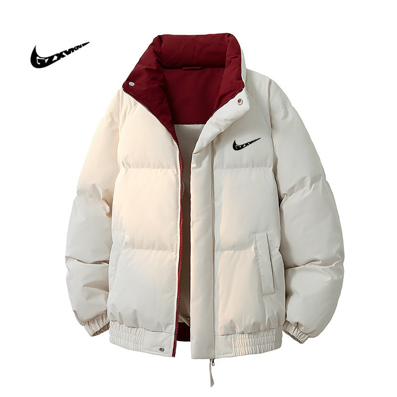 2025 New Winter Stand-Up Collar Cotton Outwear for Men, Pure Color Cotton Outwear for Men and Women, Same Style Couple Style Casual Cotton Outwear, Trendy Brand Jacket