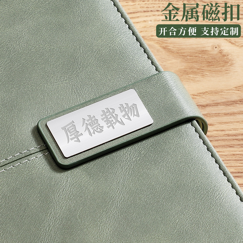 Engrosada Oficina de cuaderno de negocios Bloc de notas de cuero suave A5 de alta apariencia diario reunión libro de grabación caja de regalo traje