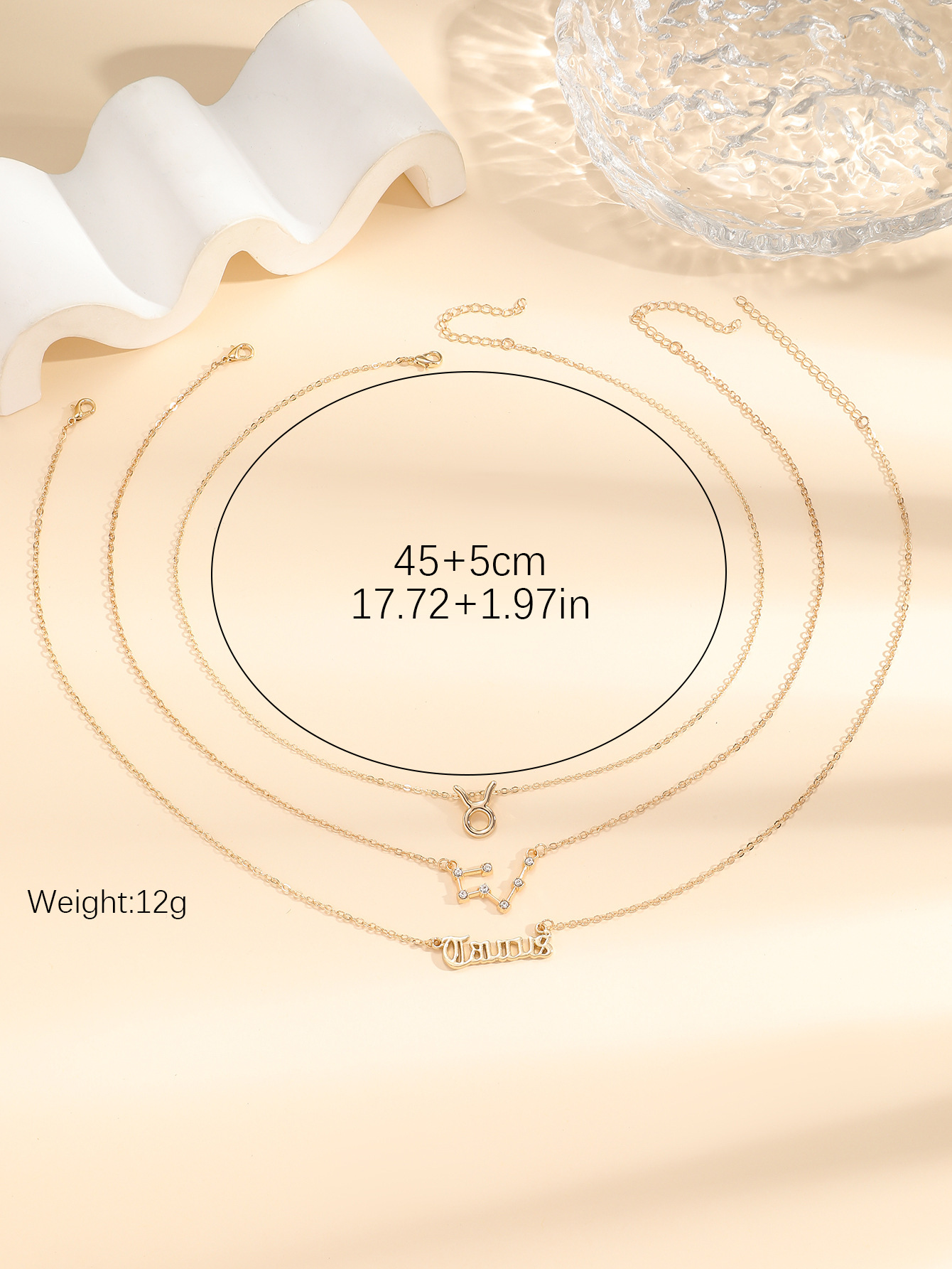 Alloy Chain Material Casual Streetwear Constellation Alloy Inlay Zircon Women's Necklace