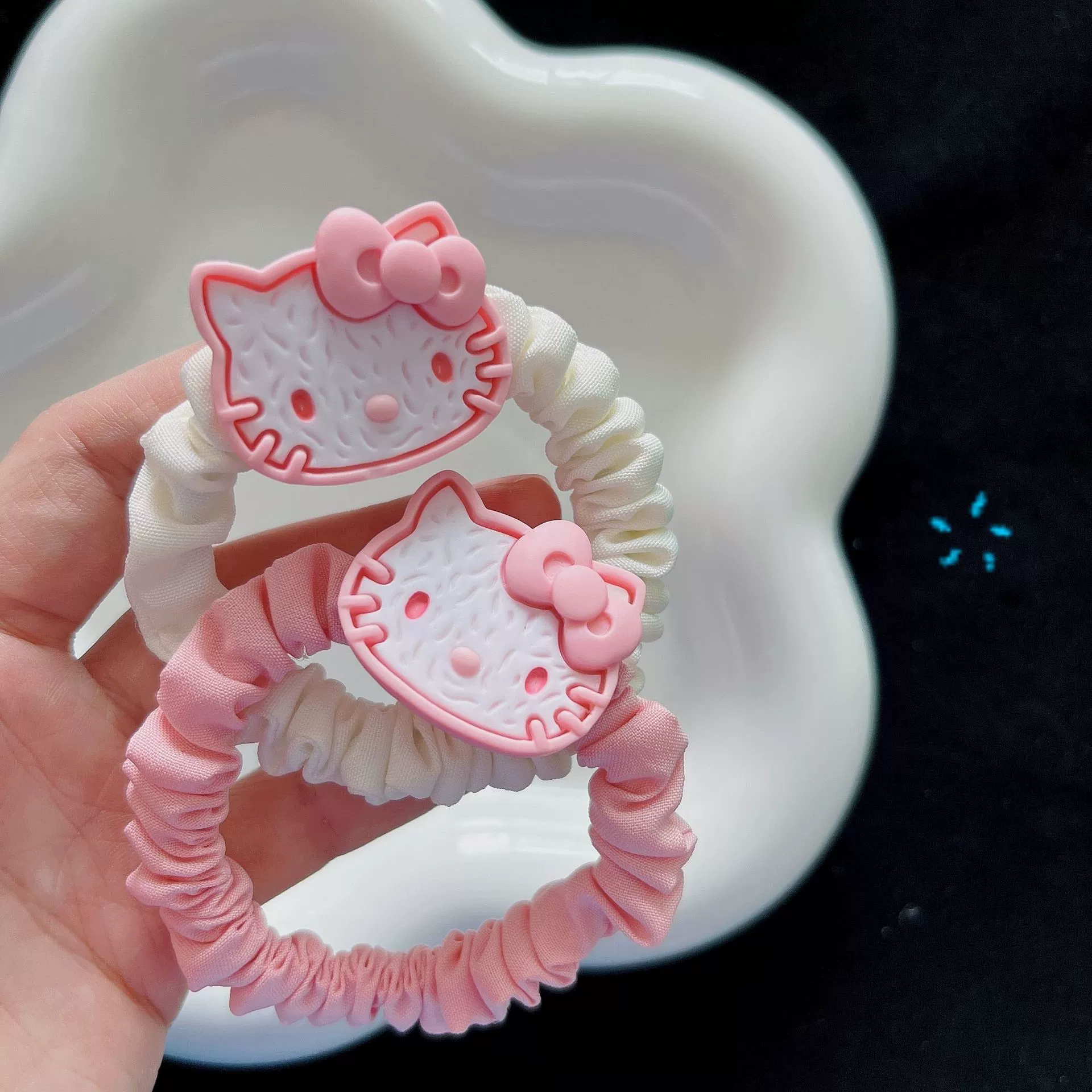Hello Kitty, фуксия хвостик, волосная резинка, милая чехол, аксессуар для причесок в виде персонажа