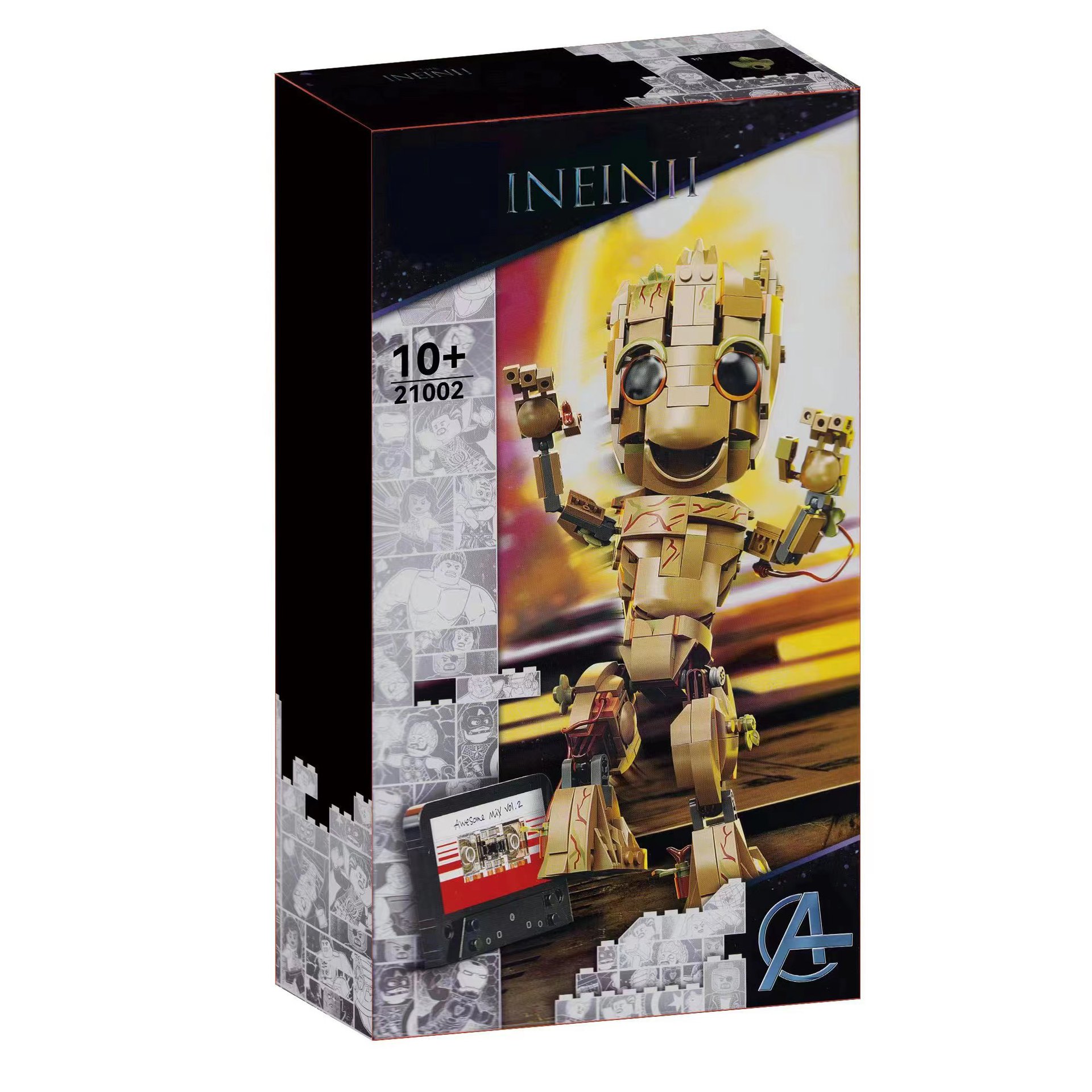 Cross-border 67008 Avengers hero Galaxy guard poison Grut boy assembled building blocks toy wholesale