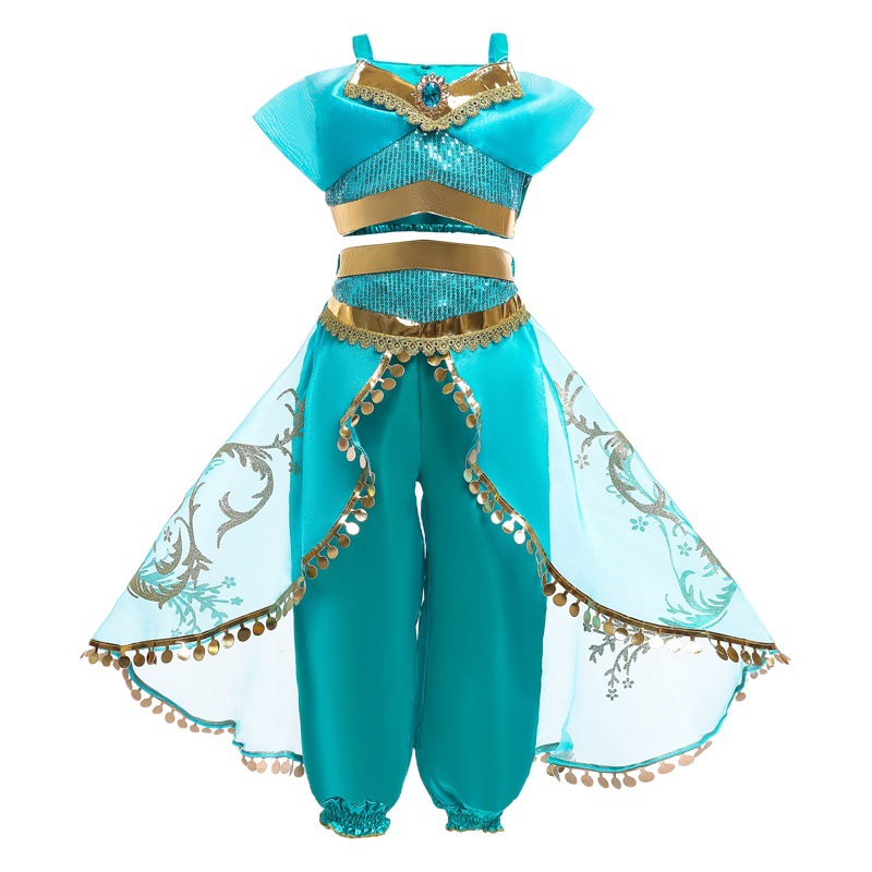 Europa y América de Halloween Jasmine princesa vestido de los niños nuevo vestido de los niños ropa de los niños falda de la muchacha de la falda