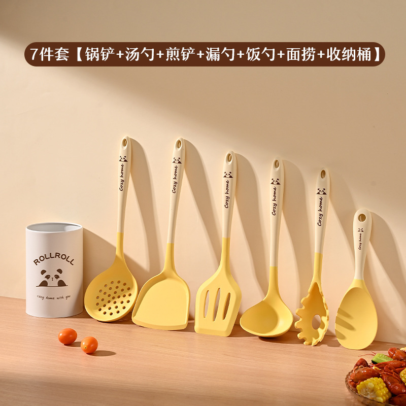 Pinpinyou シリコーンスパチュラ食品グレードノンスティックスパチュラ高温耐性調理スプーン家庭用キッチン用品セット|undefined