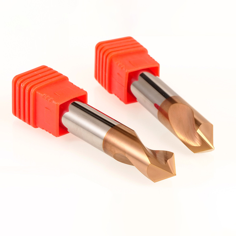 60 grados 90 grados 120 grados alargado acero recubierto de aluminio taladro de punto fijo para máquina de aleación taladro de centrifugado de cuchillo de biselado de acero tungsteno