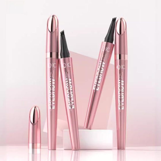 rose gold four-claw eyebrow pencil wild eyebrow waterproof smooth non-blooming four-fork liquid eyebrow pencil