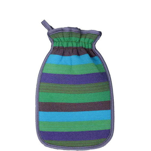 New Striped Rainbow Colored Coarse Sand Bath Towel Elastic Mouth Bath Gloves Powerful Descaling Bath Gloves Bath Wipe