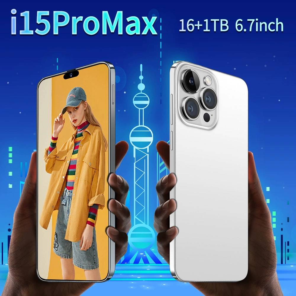 Умный мобильный телефон, процессор Intel i15, 15promax, широкий экран, Android, оптом, полноэкранный дисплей