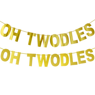 AliExpress glitter oh twodles baby two-year-old mirror flower party decoration birthday scene layout