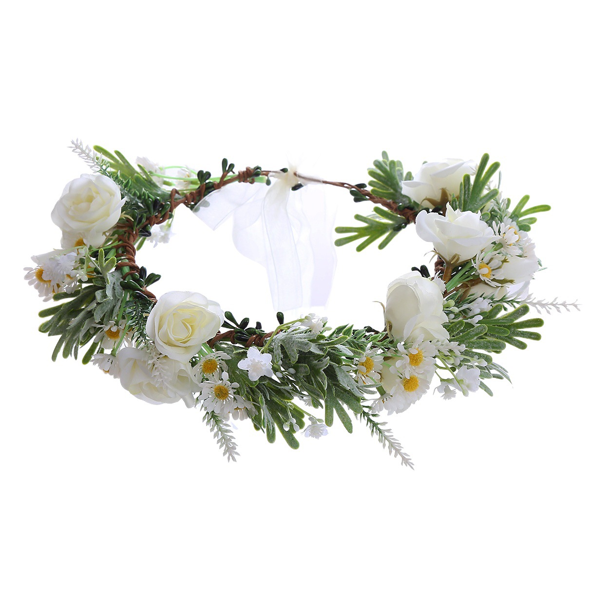ins Forest Style Leaves Bridal Wreath Headwear Holiday Accessories Wedding Photography Photo Green Plant Wedding Hair Accessories