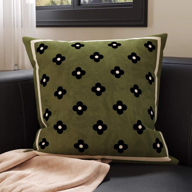 Sofá de sala de estar retro de alto nivel, almohada de cabecera, almohada de cintura en la cama, ventana flotante, almohada de respaldo con núcleo desmontable y lavable