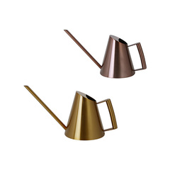 Stainless steel watering kettle, golden retro flower watering kettle, tapered small bronze flower kettle, home indoor gardening watering kettle