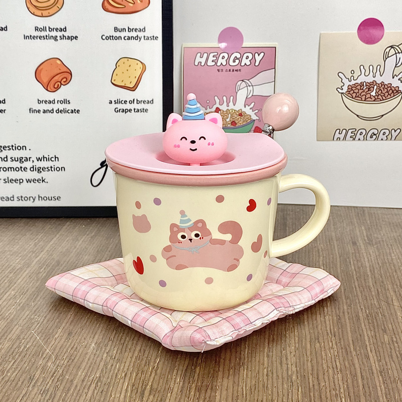 Ins adorable perro taza de cerámica de alto valor de visualización copas de agua regalo de cumpleaños copas de regalo de oficina