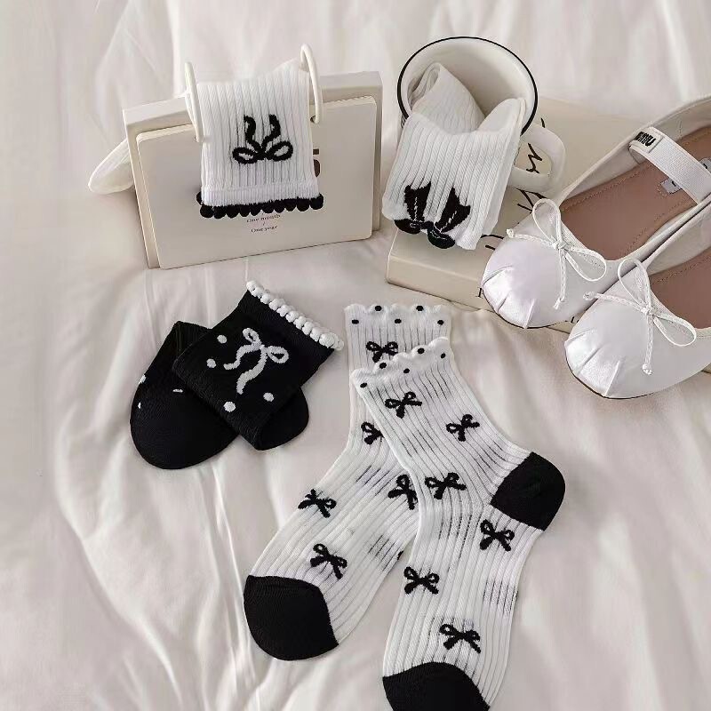 Bow Ballet Flats for Women Spring 2025 New Versatile Fairy Style Mary Jane Pumps for Women Trendy