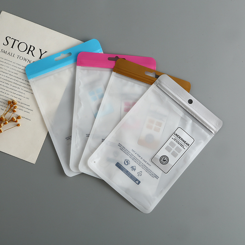既製下着包装袋卸売、高級独立ジッパー袋、透明ジッパー袋、4枚入りプラスチック密封袋|undefined