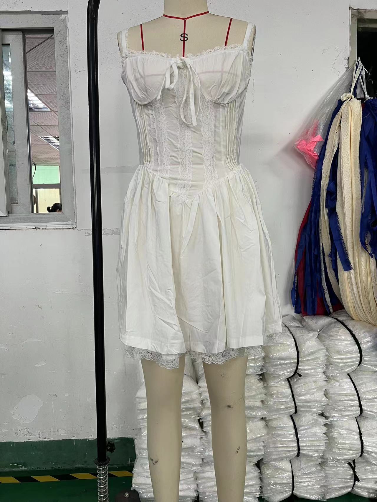 210g Weight Short Mini Dress Dress Length Type Sleeveless Sleeve Length Strap Dress Dresses Type Polyester Fabric Type Mid Waist Waist Line Holiday Occasion Strap Neckline Slim Fit Type Solid Color Pattern Summer Season Women's Gender Casual, Elegant Style Wholesale Women's Casual Elegant Solid Color Holiday Strap Sleeveless Strap Dress 无