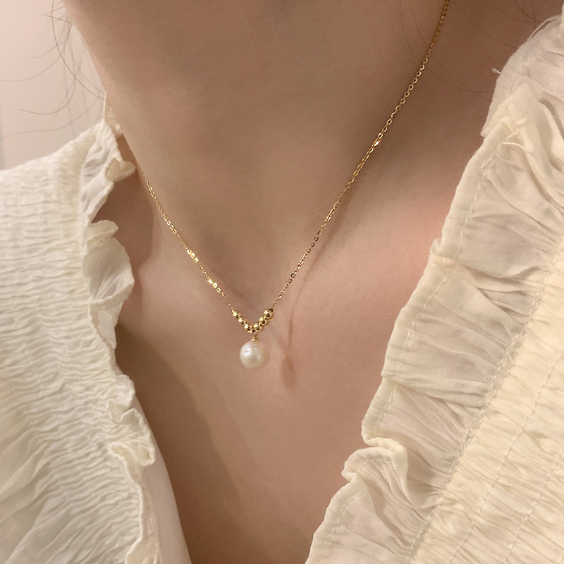 辣妹蝴蝶项链女爆款百搭感不掉色小众设计爱心珍珠锁骨链饰品批发|undefined