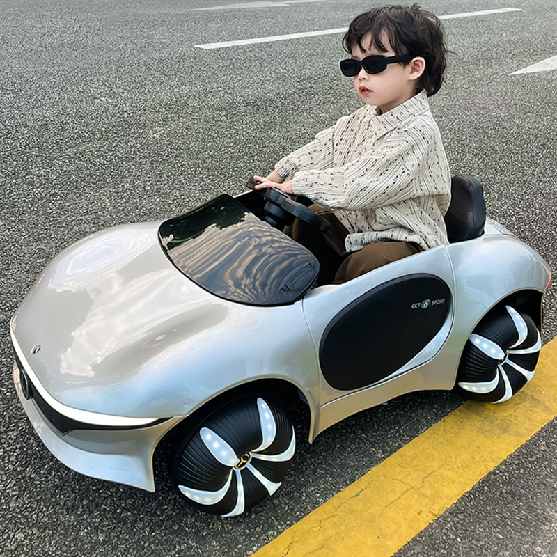 Children's Electric Car Four-Wheel Concept Car Remote Control Charging Toy Car Can Sit on the Baby Stroller Gift for 1-6 Years Old Children's Electric Car Four-Wheel Concept Car Remote Control Charging Toy Car Can Sit on the Baby Stroller Gift for 1-6 Years Old