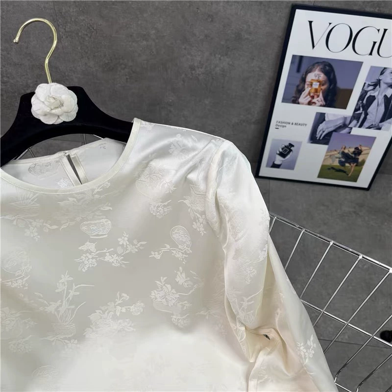 Новый стиль с круглым вырезом, вырезанный из нового китайского стиля, рубашка с длинными рукавами