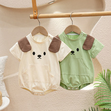 夏季婴儿衣服薄款卡通连体衣可爱超萌包屁衣服3-6个月男宝宝爬服6