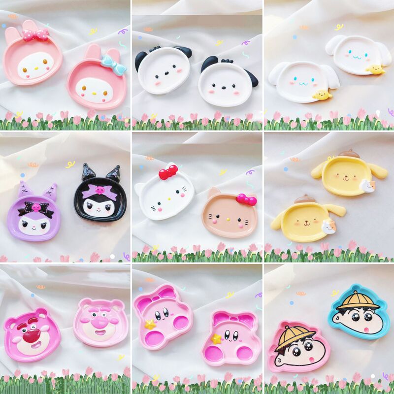 Plate storage series aromatherapy plaster doll Xiaoxin Sanrio strawberry bear KT cat style handmade DIY graffiti