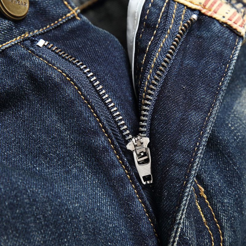 Poletne perforirane personalizirane jeans hlače, moške 5-točkovne hlače_voghion.com