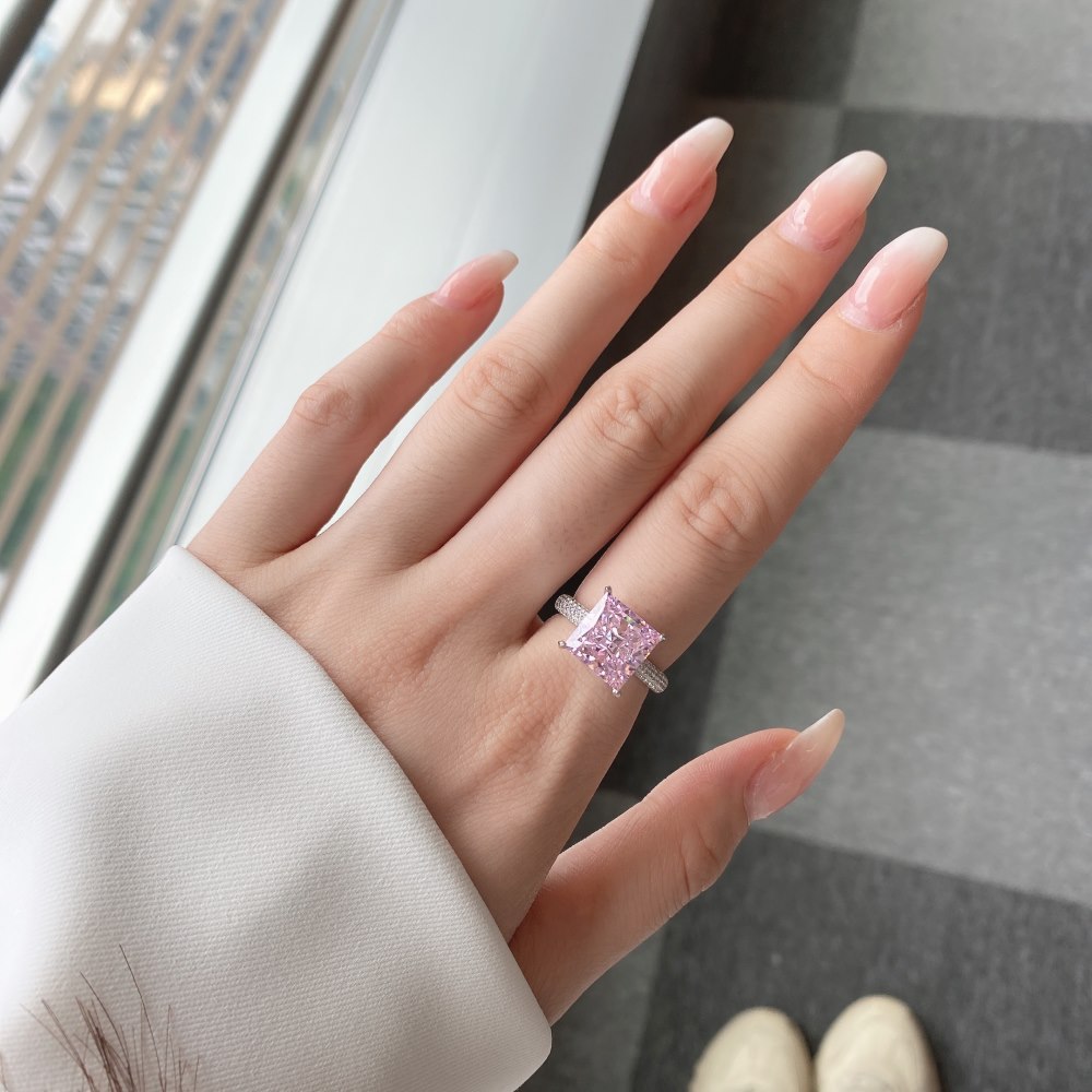 Fashion Geometric Sterling Silver Plating Zircon Rings 1 Piece