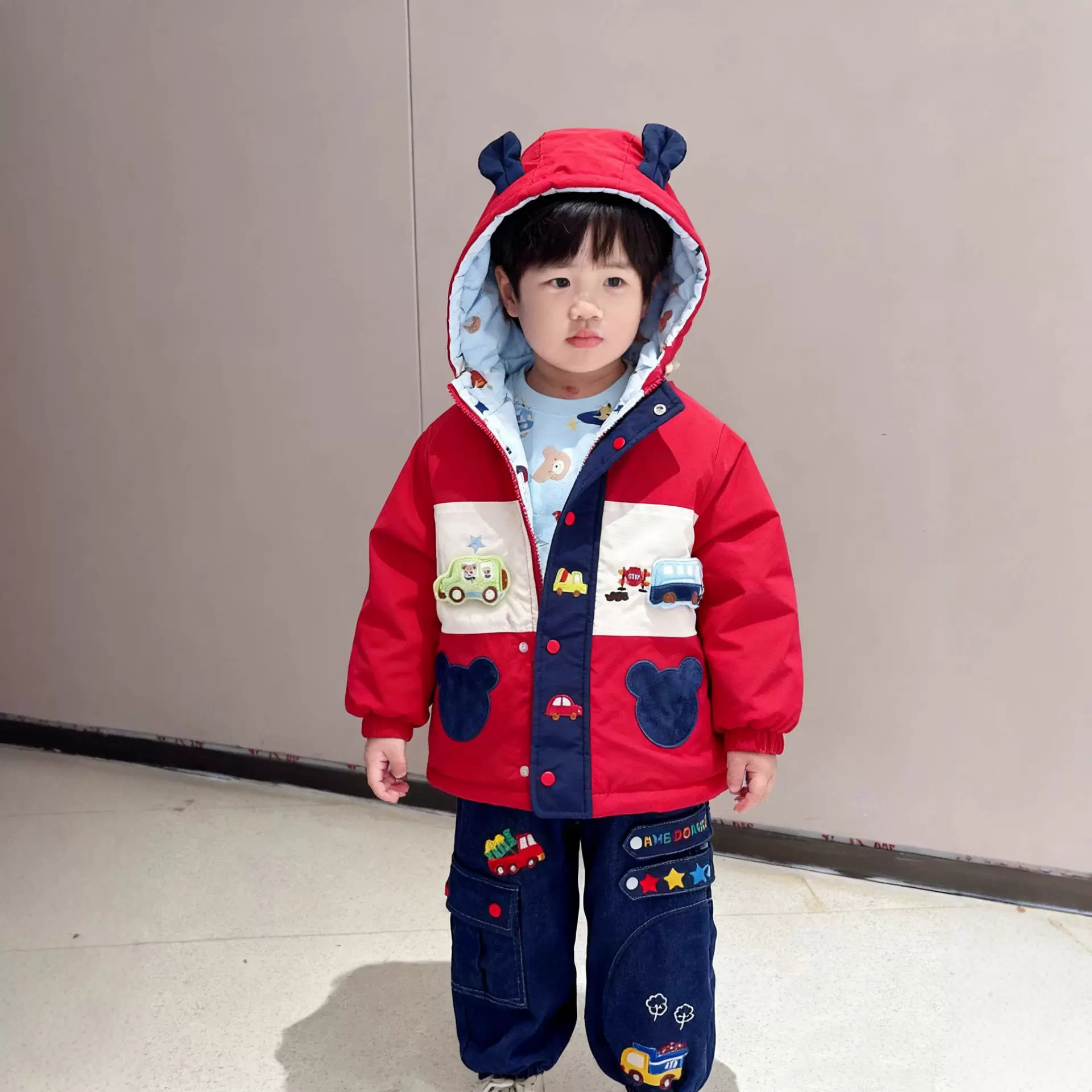 儿童外套25秋冬新款女童棉服男童加厚保暖上衣外穿外贸童装批发
