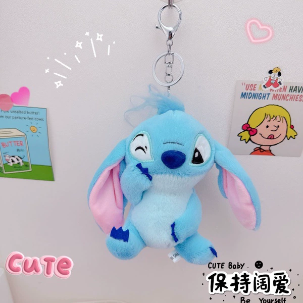 Mouth covering Stitch blue [lobster clasp]