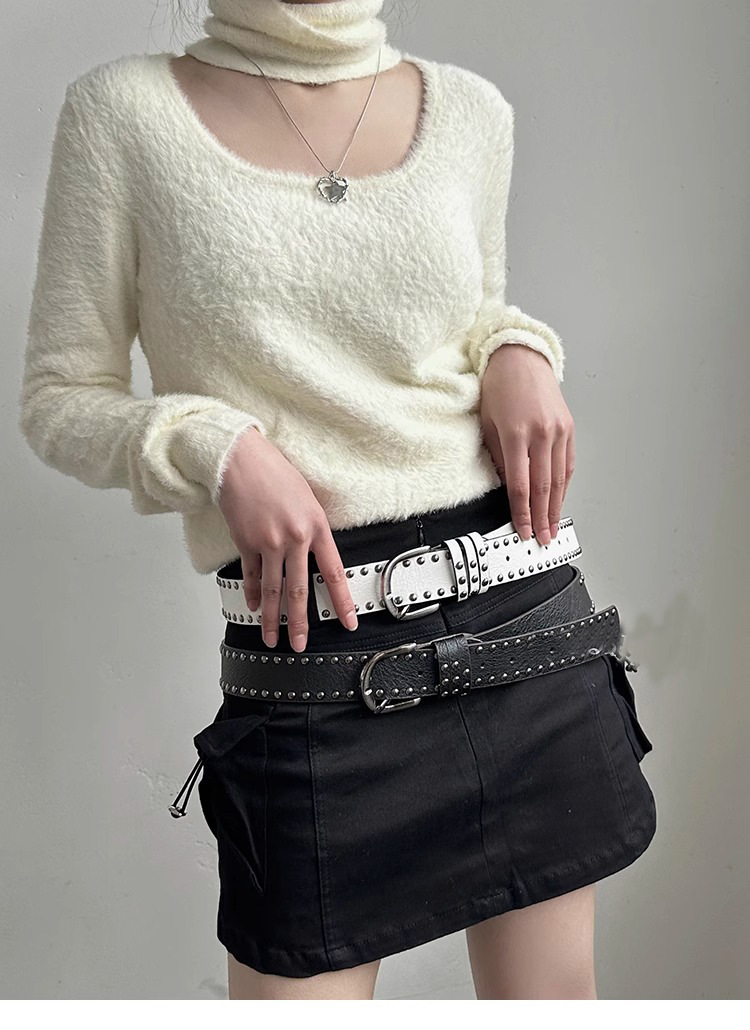 100g Weight Belt Classification 1 Piece Quantity Holiday, Street Occasion Pu Leather, Alloy Material Solid Color Pattern All Seasons Season Women's Gender Simple Style, Streetwear Style Simple Style Streetwear Solid Color Pu Leather Alloy Women's Leather Belts 5