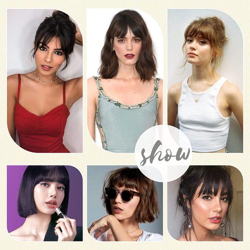Cross-border fashion European and American wig with sideburns, bangs, air-cut bangs, one piece hair extension with sideburns, high-temperature wire
