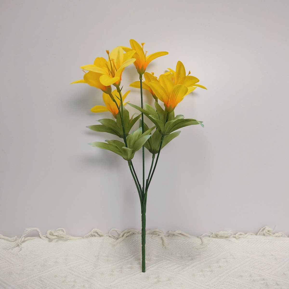 Simulación de flores de lirio decoración del hogar diseño de props de fotografía boda Jardín de Monet Simulación de flores de estilo de Monet