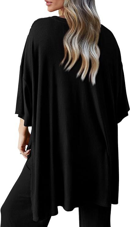 618g Weight Half Sleeve Sleeve Length Spandex, Polyester Fabric Type Pant Co-ord Set Sets Type 2 Pieces Set Quantity Daily Occasion Round Neck Neckline Loose Fit Type Solid Color Pattern Summer, Spring Season Women's Gender Casual Style Daily Women's Casual Solid Color Spandex Polyester Pant Co-ord Set Pants Sets 9